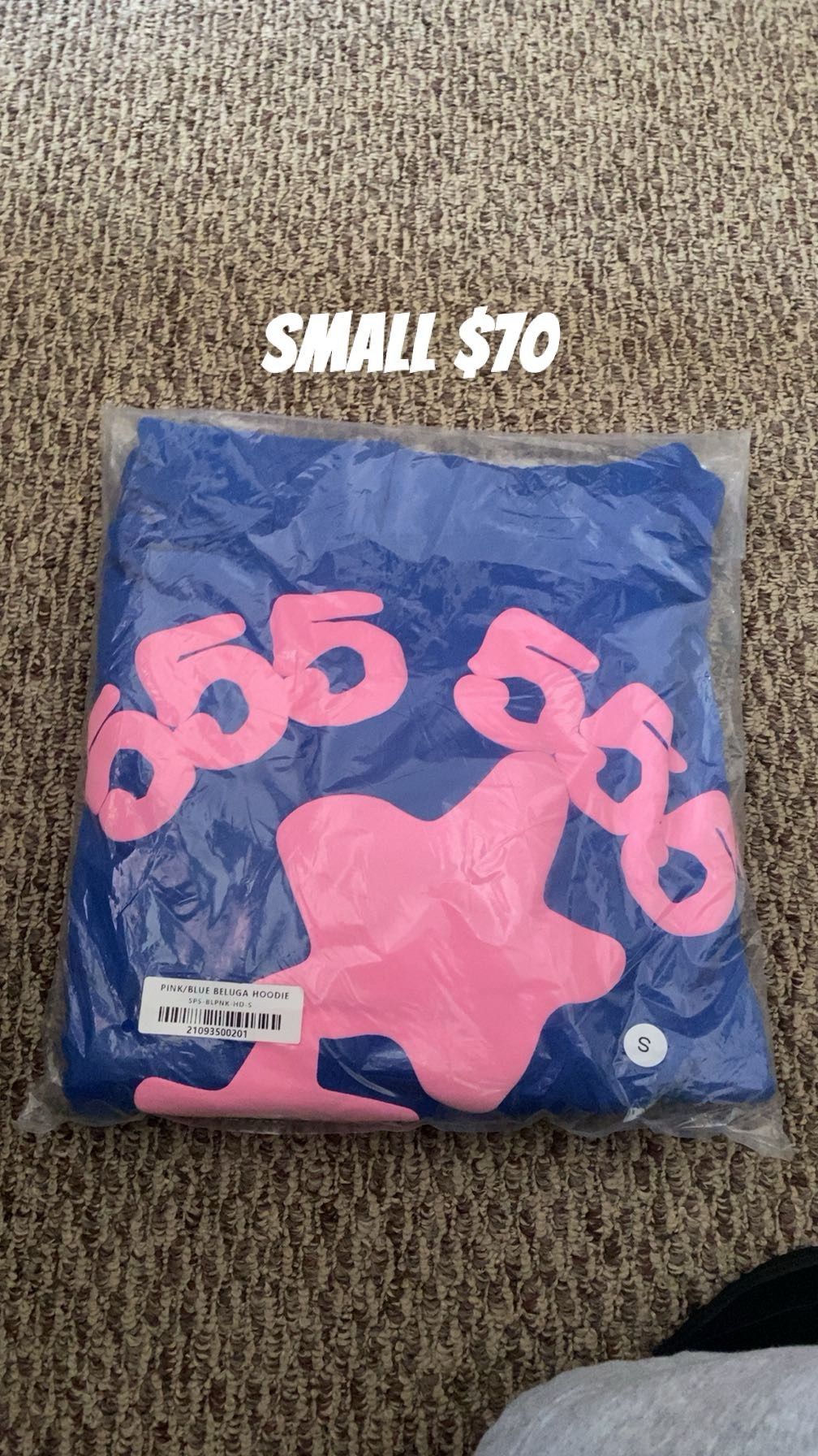 Pink And Blue Spider Hoodie Size Small