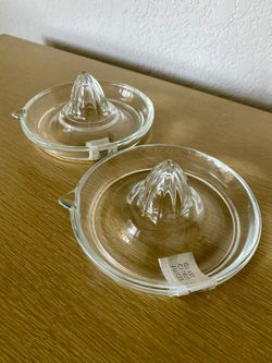 Two Clear Glass Citrus Juicers—$5 EACH