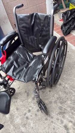 Leather wheel chair