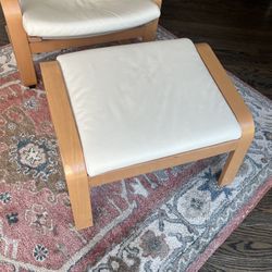 IKEA  Poang Armchair And Ottoman