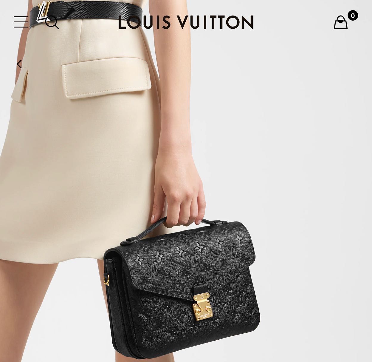 Louis Vuitton® Pochette Metis Black. Size