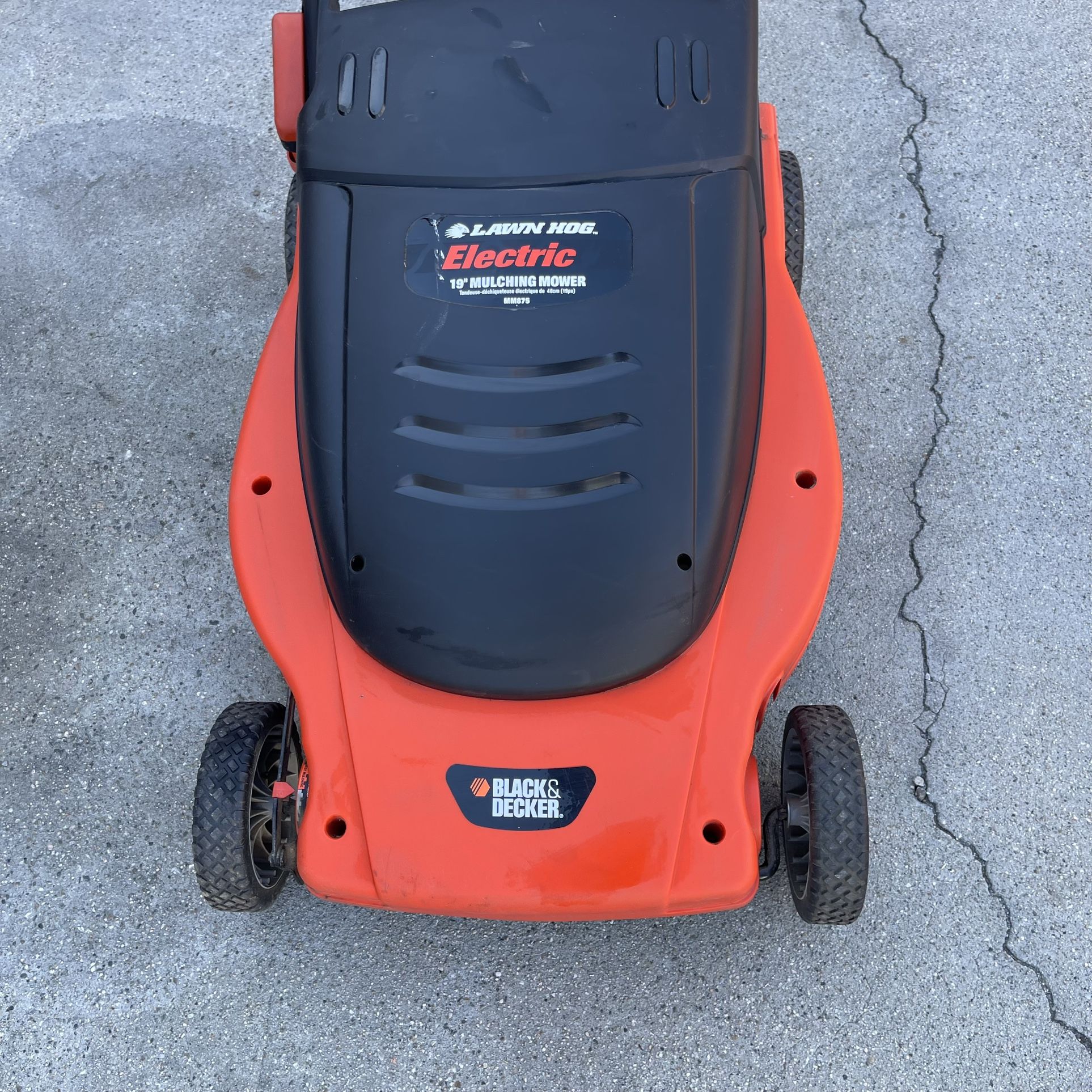 Lawn hog electric 19 mulching mower sale