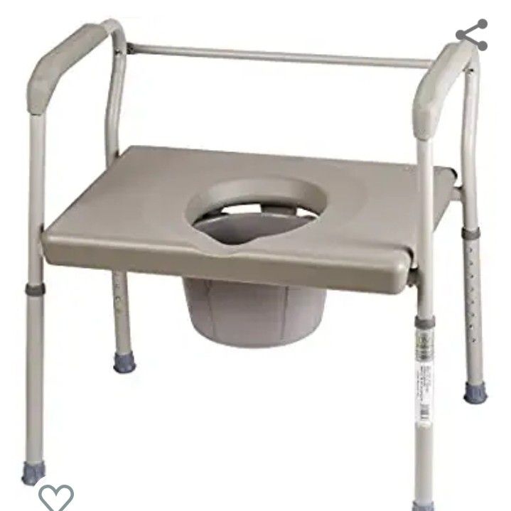 DMI Adjustable Bedside Commode for Adults Can Be Used with Included 7 Quart Pail or as a Toiletni