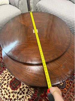 Round Extendable Wood Coffee Table