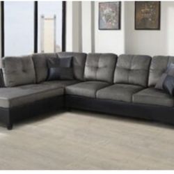 Gray L-Shape Couch. Very Good Condition, Just Used For 2 Months. Only Has A Scratch At The Back That You Don’t See It.