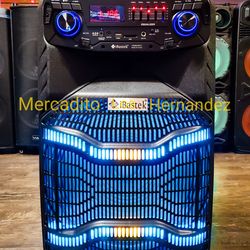 Pro Karaoke Bluetooth Speaker 15" - SUPER SOUND 🎶USB/AUX SD CARD🎶RECHARGEABLE 🔋