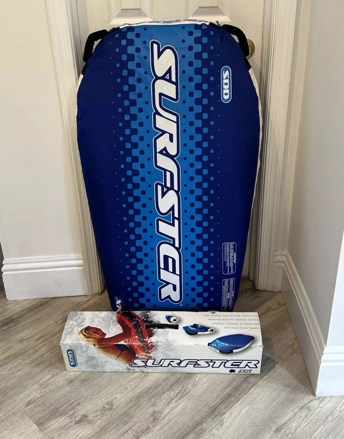 Surfster XK Blue Inflatable Surf Body Boogie Board 41” x 23” No Pump