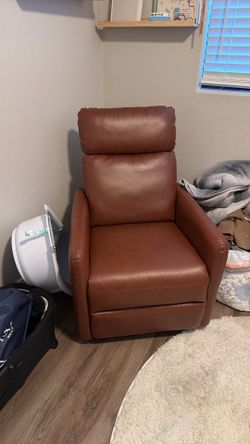 Rocking chair faux leather chair
