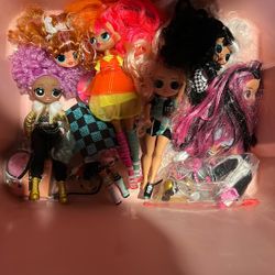 LOT Of LOL Dolls.  Come With Accessories 