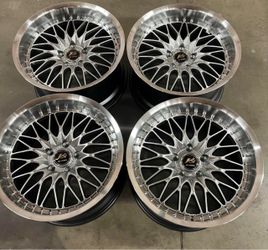 18 INCH SQUARED SET WORK VSXV STYLE JDM WHEELS RIMS 18X9.5 +22 (5X114.3) CB: 73.1
