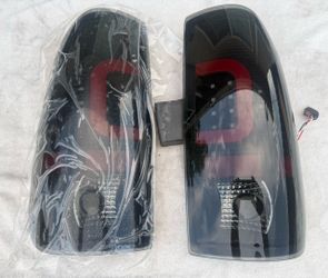 97-03 Ford F-150 Smoke Black LED Bar Tail Lights