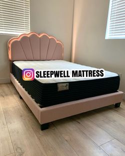 New full bed frame with mattress