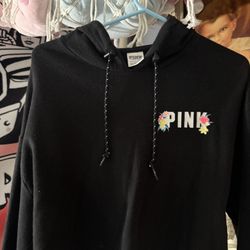 Small Pink Cropped Hoodie