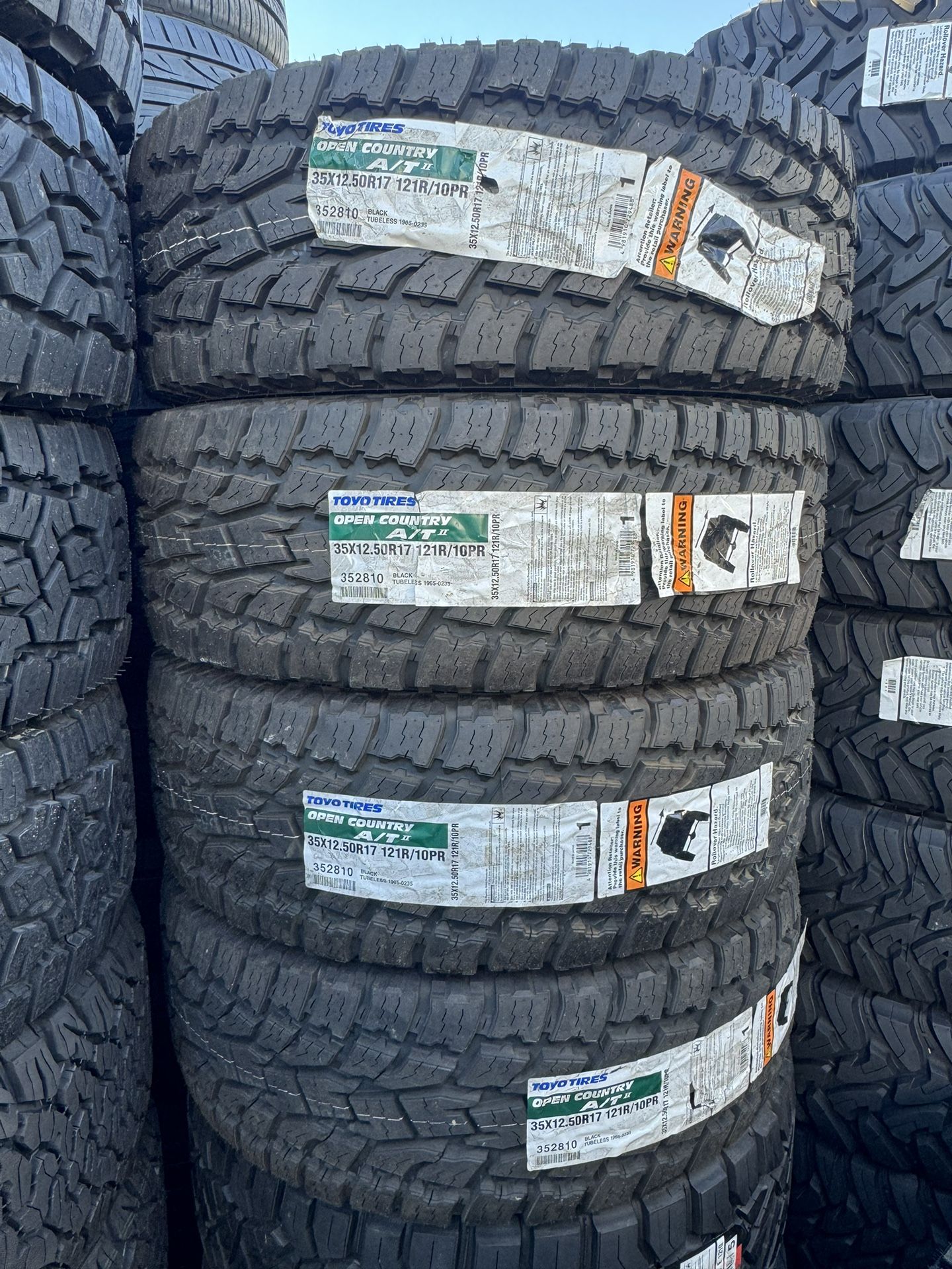 TOYO OPEN COUNTRY AT2 TIRES 35x1250R17 IN STOCK 365 EACH FINANCING AVAILABLE for Sale in Irvine