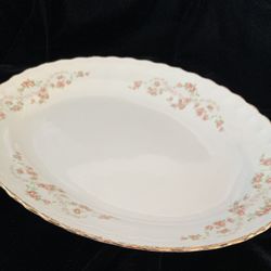 1940’s Pope Gosser Florence Scalloped Edge Oval Serving Platter