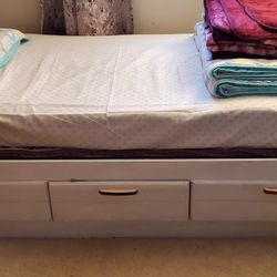 Twin Bed With Head Board And Chester And One Night Stand