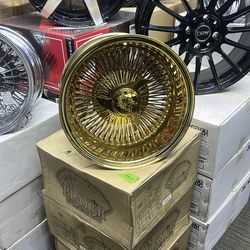 14”x7”inch 100 spoke golds $$2200