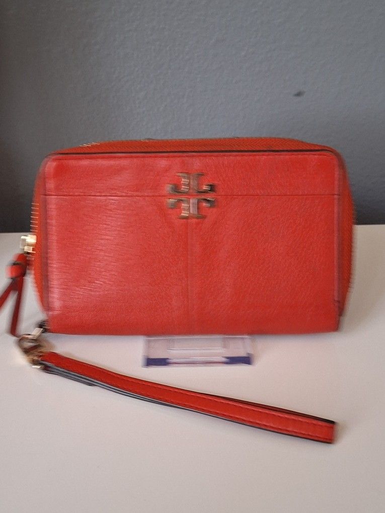 Tory Burch Burnt Orange Wallet/Wristlet