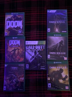 Dark souls 1-3, doom, doom eternal, doom dark ages, black ops 2
