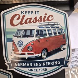 Vintage VW Decal Set (3pk) - Waterproof 