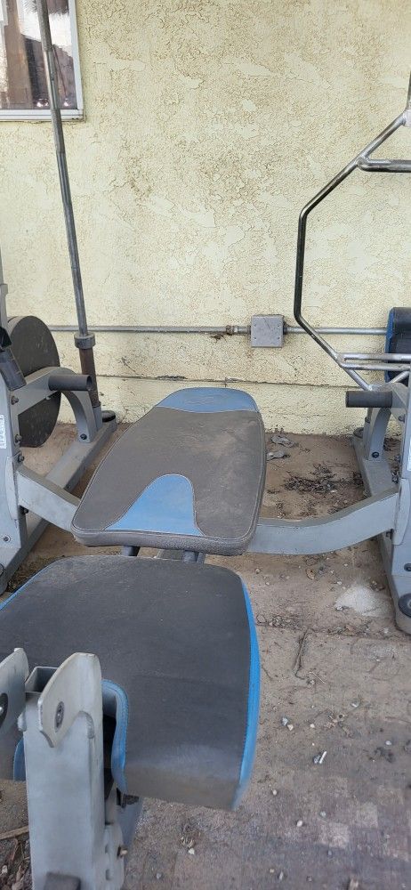 Nautilus Olympic Bench Press Foldable And Weights 