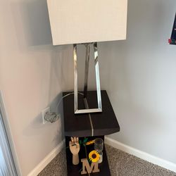 Sectional Sofa with ottoman and Living room side table with a lamp