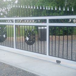 Custom Gates Concrete Fence 