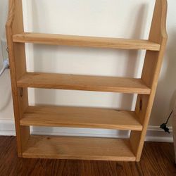4-Tier Wooden Wall Shelf
