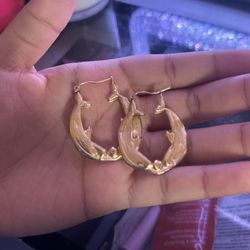 med dolphin earrings