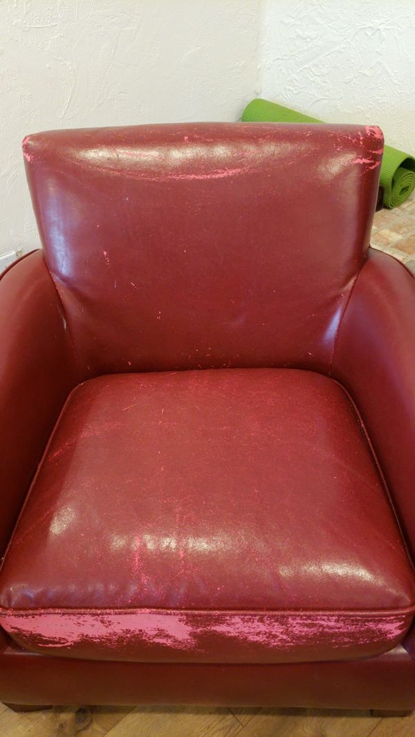 Set Of 4 Red Club Chairs For In Seattle Wa Offerup