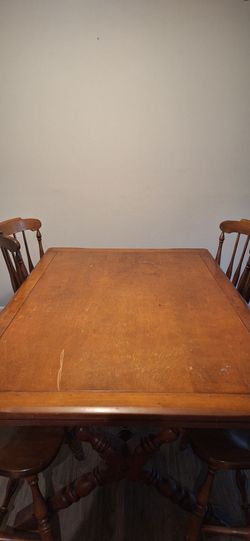 Antique wood dining table