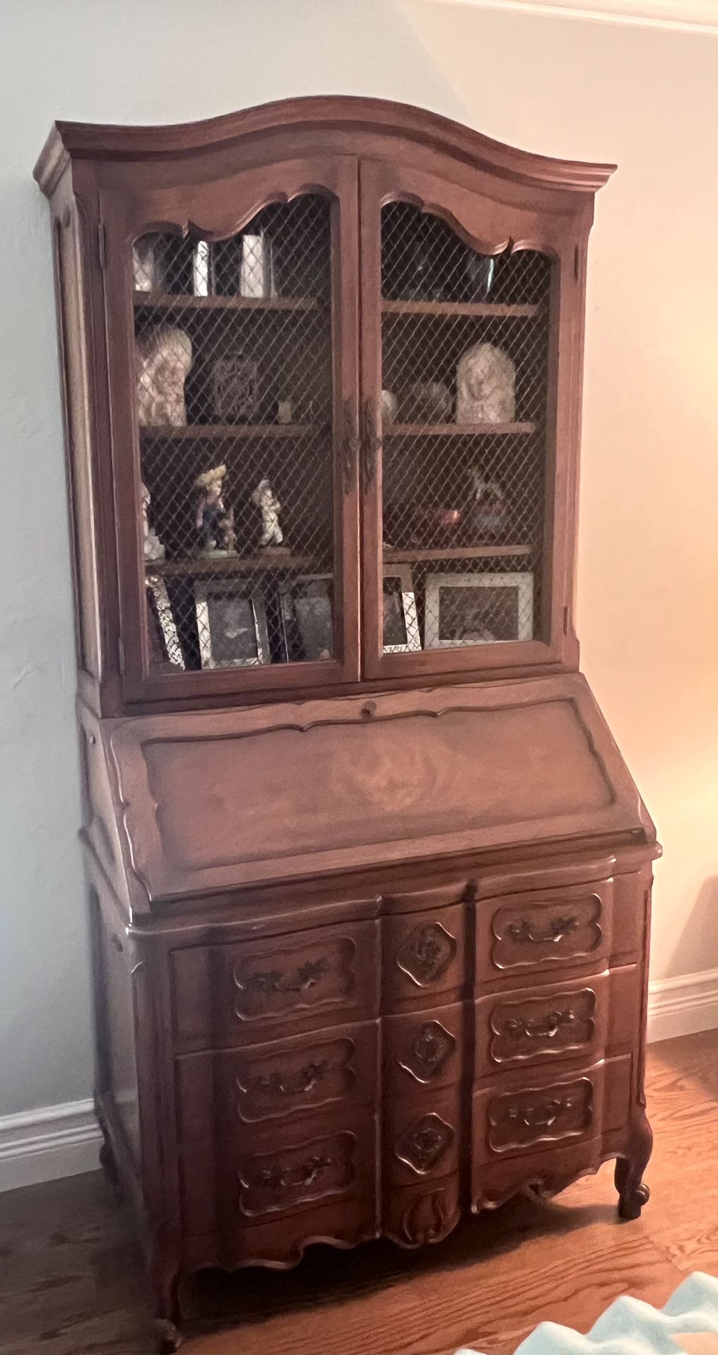 antique french country secretary and hutch