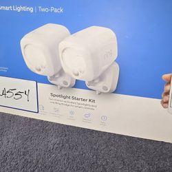Ring Spotlight White 2pk + Bridge