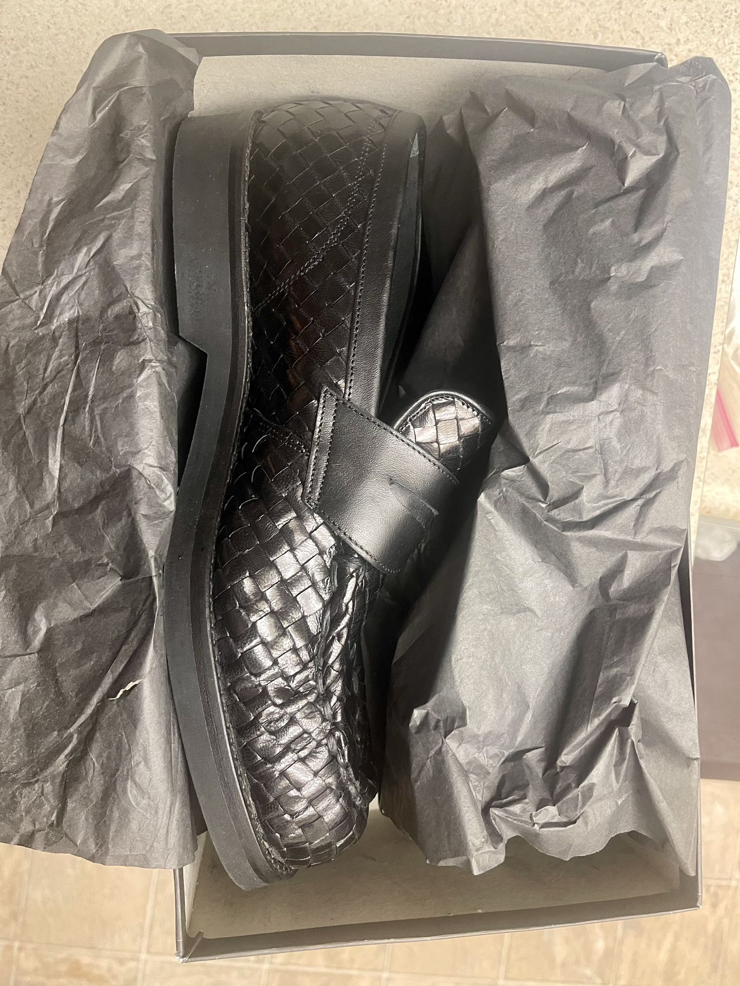 New vintage Italian sole leather mens dress shoes sz13
