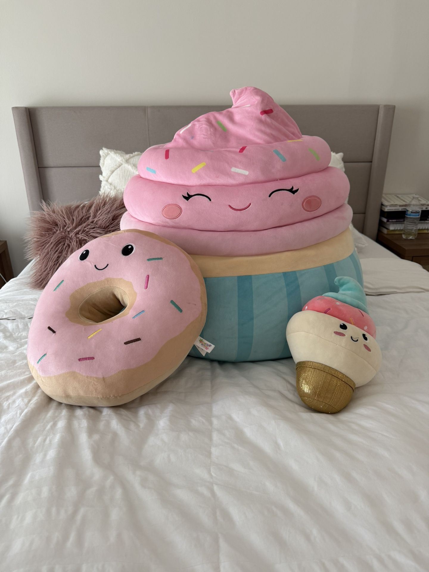 Stuffed dessert-themed plushies