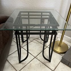 2 Glass End Tables Living Room