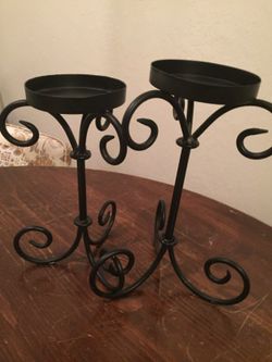 Two candle holders