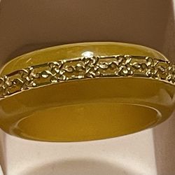 Yellow Jade Ring