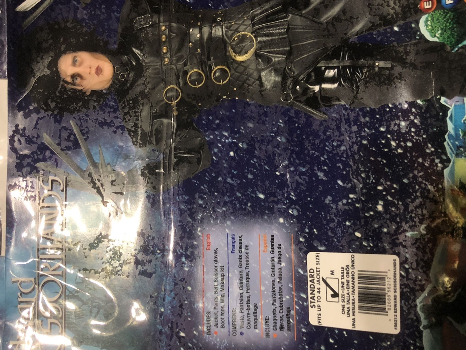 Edward Scissorhands Male Costume / Jacket Pants Scissors Gloves Wig