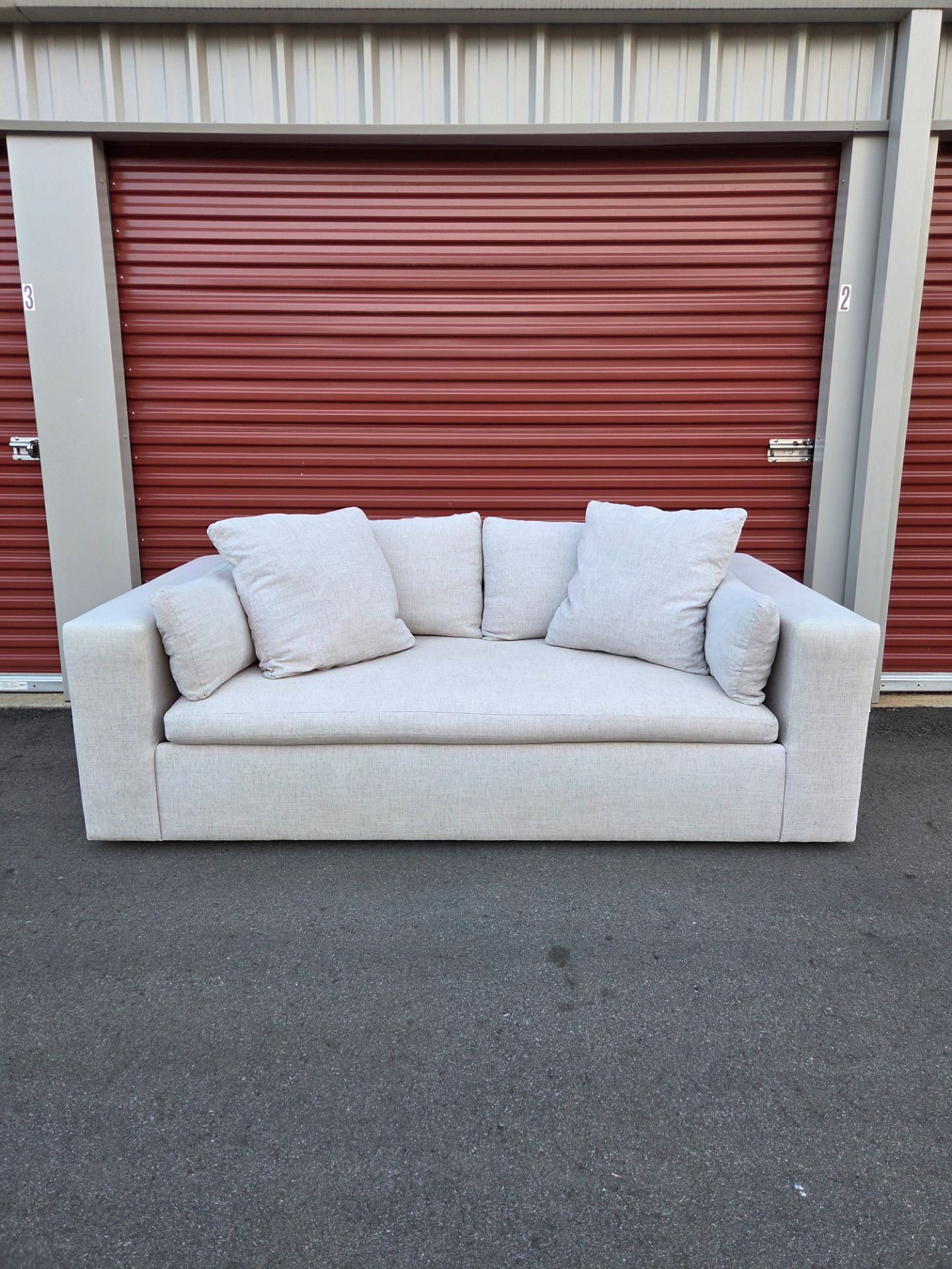 West Elm Dove White Harmony Sofa / Free Delivery