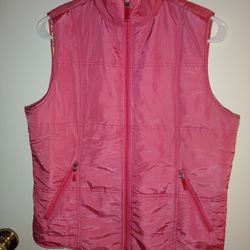 woman's pink Liz Claiborne jacket vest 