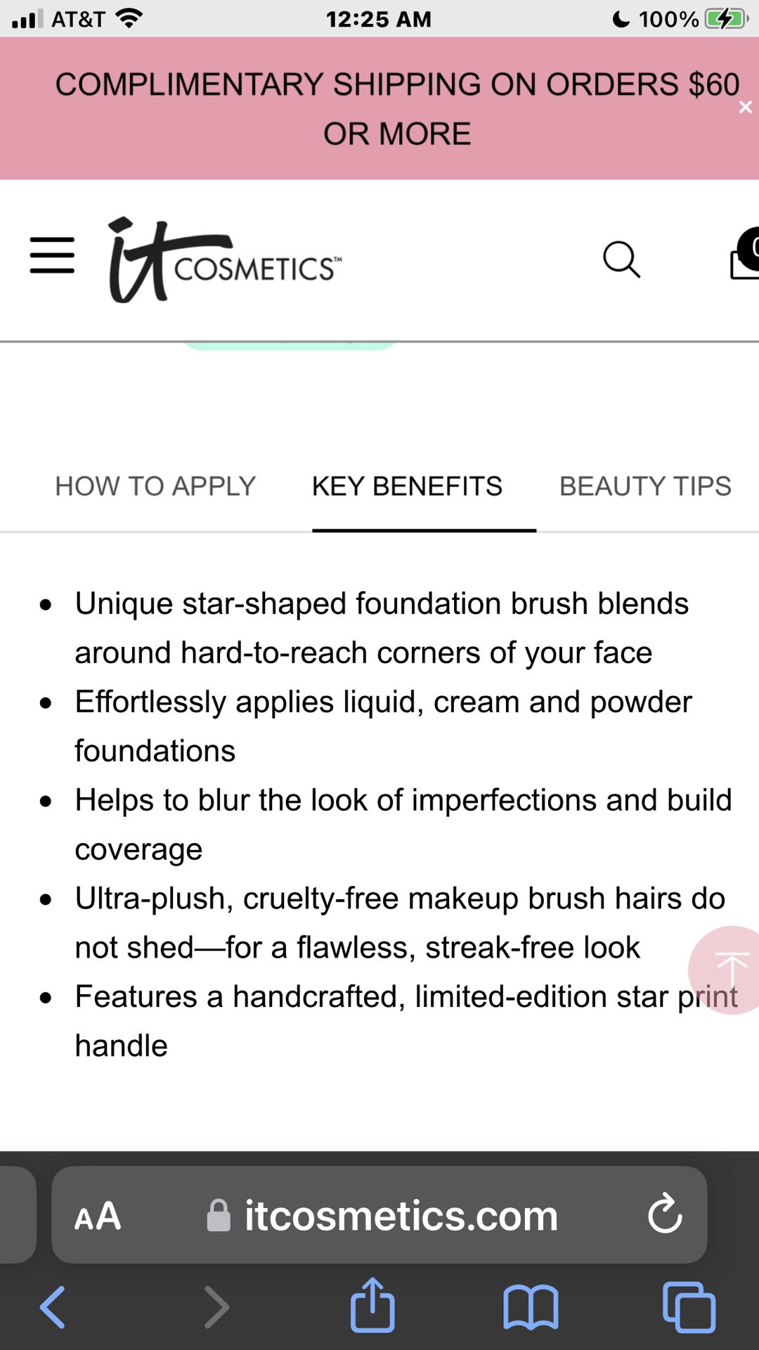 It cosmetics foundation Brush *New” In Unopened Box