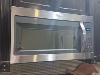 Whirlpool stainless steel over the range microwave