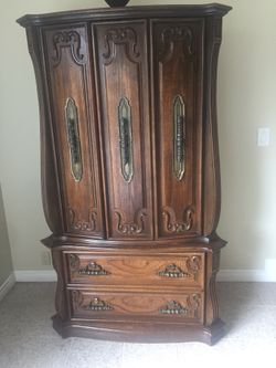 Solid wood armoire