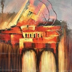  Textured Abstract Painting Art on Canvas 40x40x1.5 In  