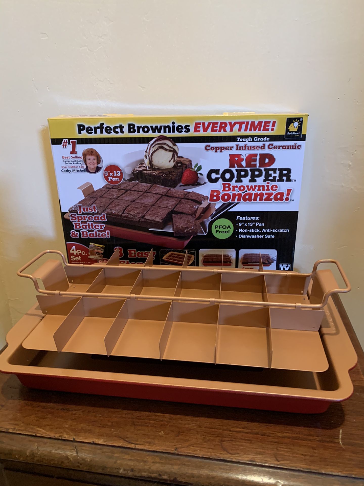 *New* Red Copper Brownie Bonanza Pan by Bulbhead