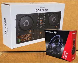 DJ Starter Package 2 Channel Mixer Smartphone Tablet Labtop Rekordbox Serato DJ WeDJ Controller DDJ-FLX2 DJ AlphaTheta HDJ-X5 Heaphones Bundle 🚨 Paym