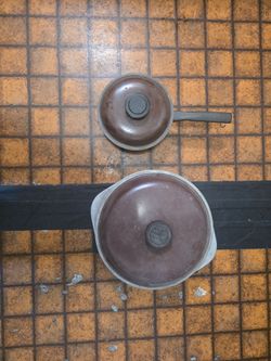 Vintage Club Aluminum Chocolate Brown Cookware Set Dutch Oven Saucepan Lids