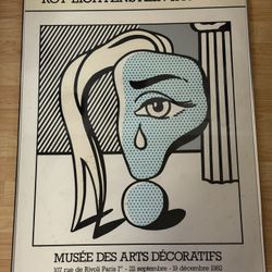 Roy Lichtenstein Vintage Exhibition Poster (1982) Framed