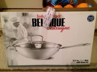 12.5 inches Wok w/ glass lid